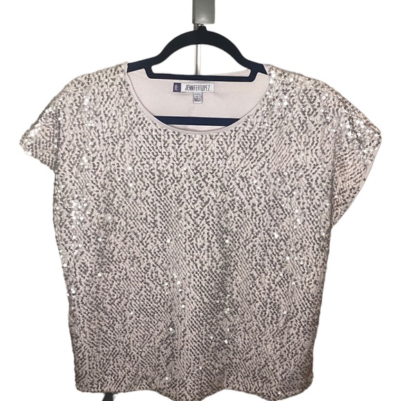 Chic Jennifer Lopez sequin T shirt - Picture 3 of 3